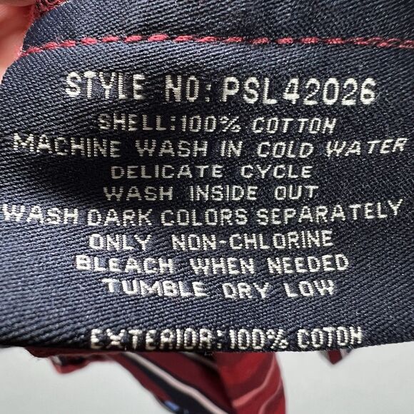 Vintage Phat Farm Button Up Shirt Mens XXL 2XL Red Striped Logo AOP French Cuff - Picture 10 of 13